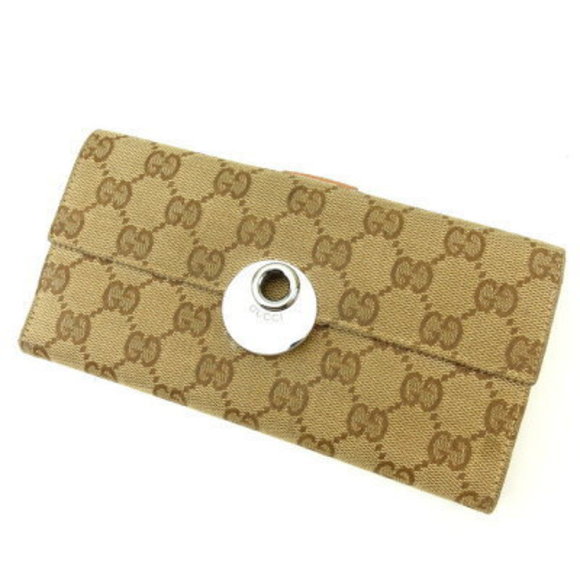 Gucci long Wallet GG canvas brown beige - Picture 1 of 6